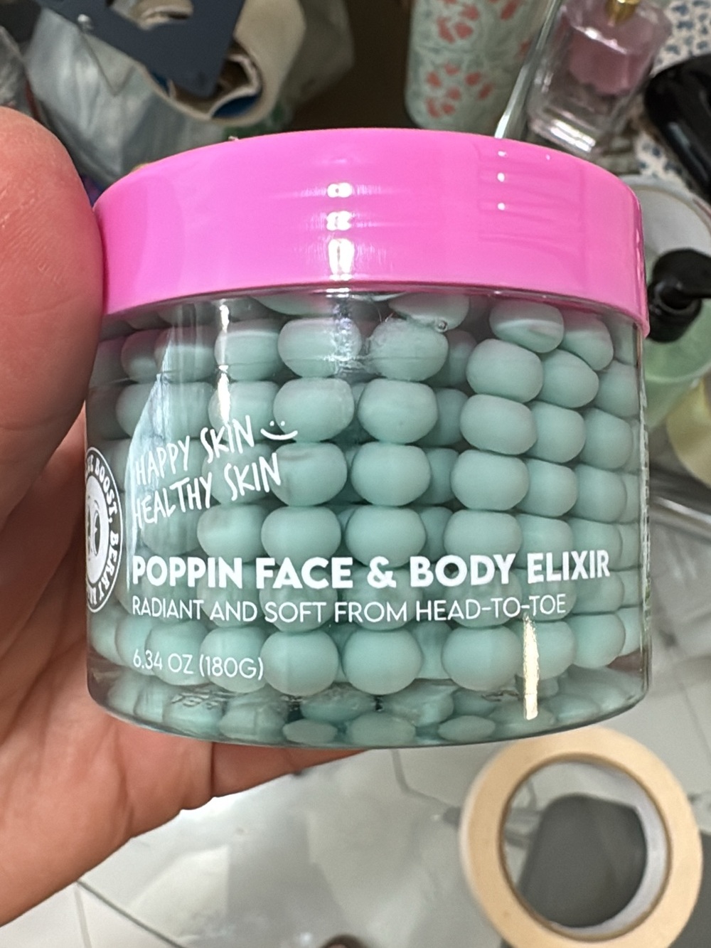 Poppin Face & Body Elixir - Pink Cap, Mint Beads